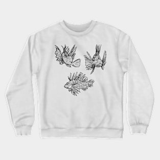 Sketches of a Lionfish Crewneck Sweatshirt